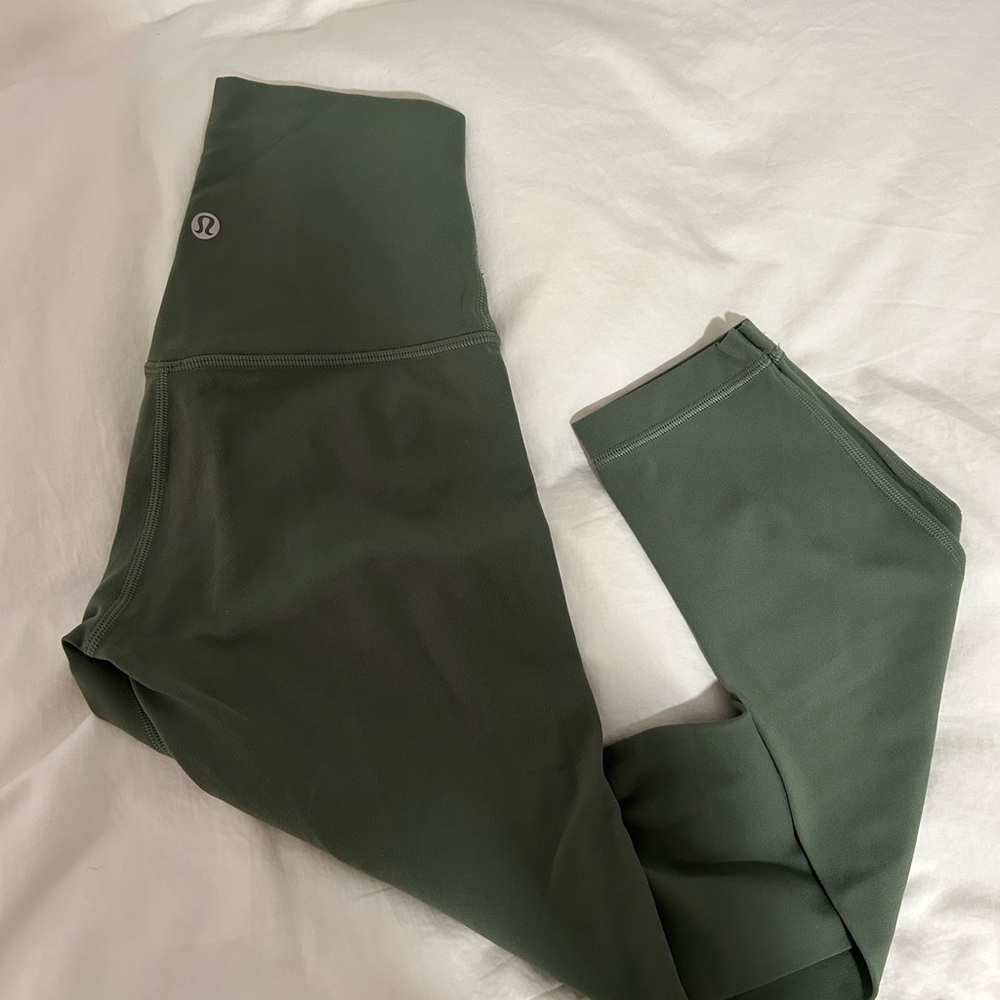 lululemon Olive Green High-Rise Leggings